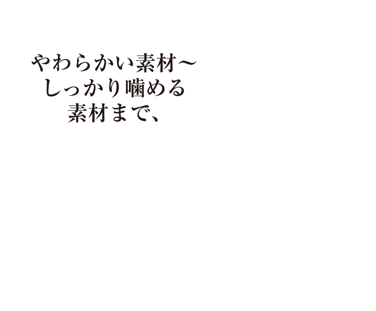 03やわらかい素材~しっかり噛める素材